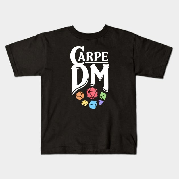 Carpe DM Rainbow Dice Kids T-Shirt by OfficialTeeDreams